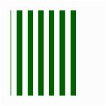 Vertical Stripes - White and Dark Green Small Garden Flag (Two Sides)