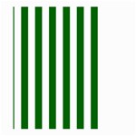 Vertical Stripes - White and Dark Green Large Garden Flag (Two Sides)