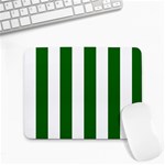 Vertical Stripes - White and Dark Green Small Mousepad