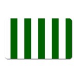 Vertical Stripes - White and Dark Green Magnet (Rectangular)