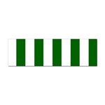 Vertical Stripes - White and Dark Green Sticker Bumper (100 pack)