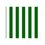 Vertical Stripes - White and Dark Green Greeting Card 5  x 7 