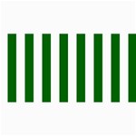 Vertical Stripes - White and Dark Green 4  x 8  Photo Cards