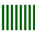 Vertical Stripes - White and Dark Green Birthday Cake 3D Greeting Card (7x5)