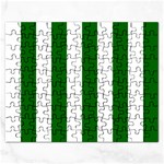 Vertical Stripes - White and Dark Green Jigsaw Puzzle (Rectangular)
