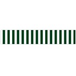 Vertical Stripes - White and Forest Green Flano Scarf (Large)