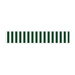 Vertical Stripes - White and Forest Green Flano Scarf (Mini)