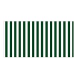Vertical Stripes - White and Forest Green Satin Shawl