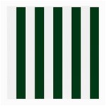 Vertical Stripes - White and Forest Green Medium Glasses Cloth (2 Sides)