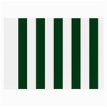 Vertical Stripes - White and Forest Green Large Glasses Cloth
