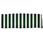 Vertical Stripes - White and Forest Green Body Pillow Case Dakimakura (Two Sides)