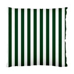 Vertical Stripes - White and Forest Green Standard Cushion Case (One Side)
