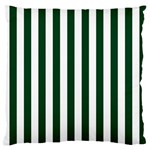 Vertical Stripes - White and Forest Green Standard Flano Cushion Case (One Side)