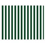 Vertical Stripes - White and Forest Green Double Sided Flano Blanket (Medium)