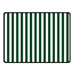 Vertical Stripes - White and Forest Green Double Sided Fleece Blanket (Small) (Two Sides)