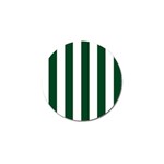 Vertical Stripes - White and Forest Green Golf Ball Marker (10 pack)