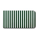 Vertical Stripes - White and Forest Green Medium Bar Mat