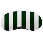 Vertical Stripes - White and Forest Green Sleeping Mask