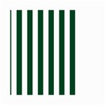 Vertical Stripes - White and Forest Green Small Garden Flag (Two Sides)