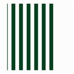 Vertical Stripes - White and Forest Green Large Garden Flag (Two Sides)
