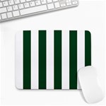 Vertical Stripes - White and Forest Green Small Mousepad