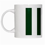 Vertical Stripes - White and Forest Green White Mug
