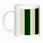 Vertical Stripes - White and Forest Green Night Luminous Mug