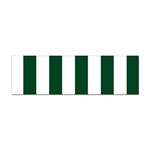 Vertical Stripes - White and Forest Green Sticker Bumper (100 pack)