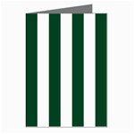Vertical Stripes - White and Forest Green Greeting Cards (Pkg of 8)