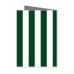 Vertical Stripes - White and Forest Green Mini Greeting Cards (Pkg of 8)