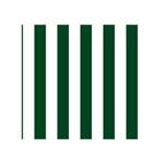 Vertical Stripes - White and Forest Green Greeting Card 5  x 7 