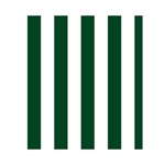 Vertical Stripes - White and Forest Green Greeting Card 4.5  x 6 