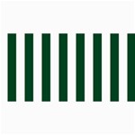 Vertical Stripes - White and Forest Green 4  x 8  Photo Cards