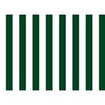 Vertical Stripes - White and Forest Green Birthday Cake 3D Greeting Card (7x5)