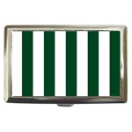Vertical Stripes - White and Forest Green Cigarette Money Case