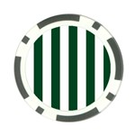 Vertical Stripes - White and Forest Green Poker Chip Card Guard (10 pack)