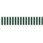 Vertical Stripes - White and Deep Green Flano Scarf (Large)