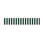 Vertical Stripes - White and Deep Green Flano Scarf (Mini)