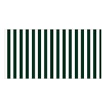 Vertical Stripes - White and Deep Green Satin Shawl