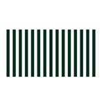 Vertical Stripes - White and Deep Green Satin Wrap