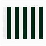 Vertical Stripes - White and Deep Green Small Glasses Cloth