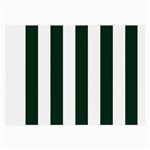 Vertical Stripes - White and Deep Green Large Glasses Cloth