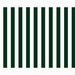 Vertical Stripes - White and Deep Green Collage 8  x 10 