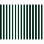 Vertical Stripes - White and Deep Green Collage 11  x 14 