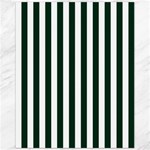 Vertical Stripes - White and Deep Green Canvas 11  x 14 