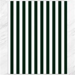 Vertical Stripes - White and Deep Green Canvas 16  x 20 