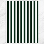 Vertical Stripes - White and Deep Green Canvas 18  x 24 