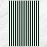 Vertical Stripes - White and Deep Green Canvas 24  x 36 