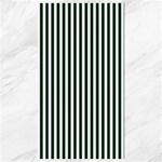 Vertical Stripes - White and Deep Green Canvas 40  x 72 