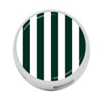 Vertical Stripes - White and Deep Green 4-Port USB Hub (One Side)